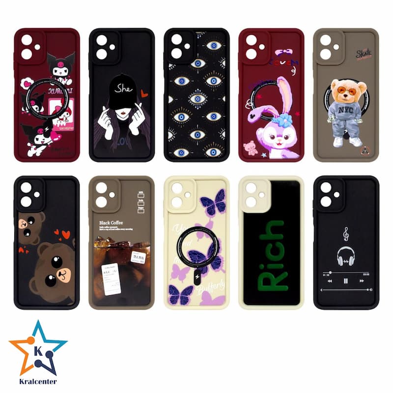 پک 44 عددی قاب سولید فانتزی برجسته گوشی سامسونگ و شیائومی